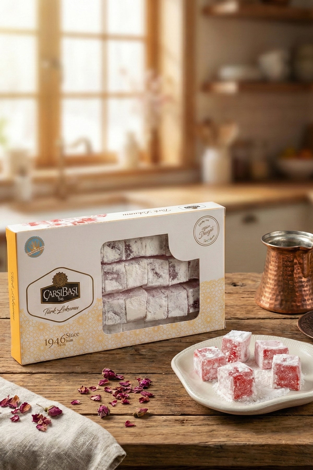 carsibasi Gluten Free Rose Flavored Turkish Delight 500 g - MALLTURK