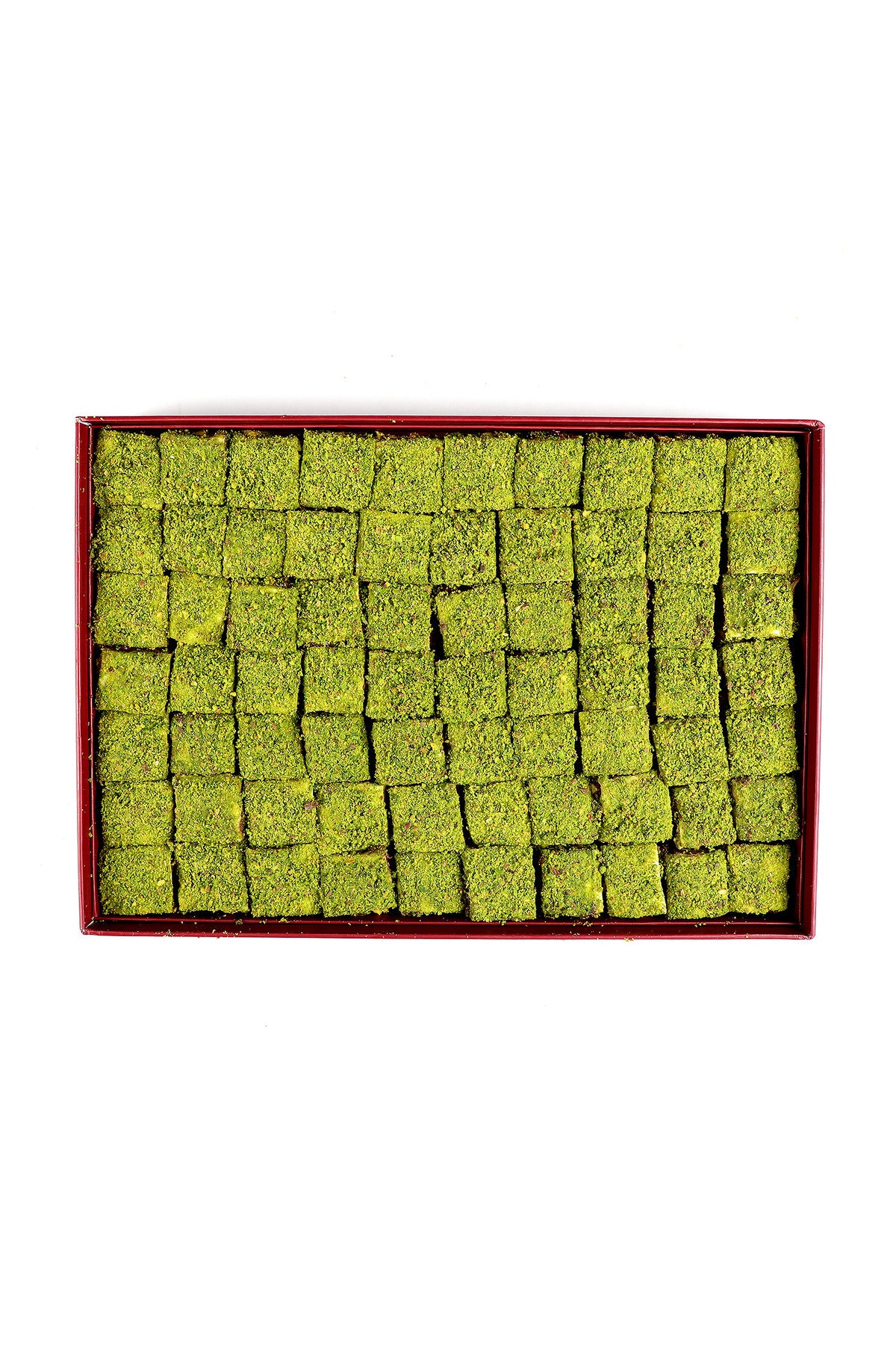 Haci serif ici disi Pistachio Chocolate bohca Turkish Delight motif desenli kutu - MALLTURK