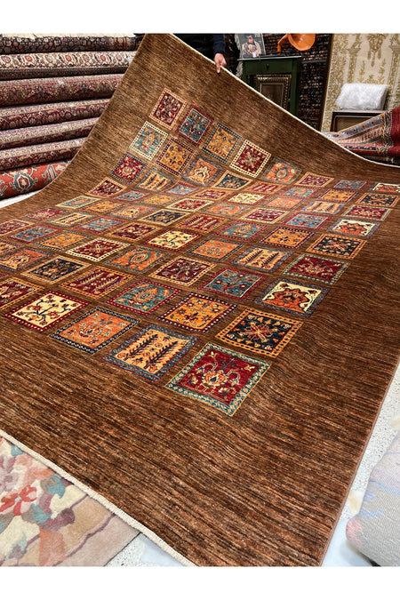 RD RAMAZAN DAG Hand Rug Art Hand-Woven Afgan Rug Binbirgece Design 2.92x2.45 - MALLTURK