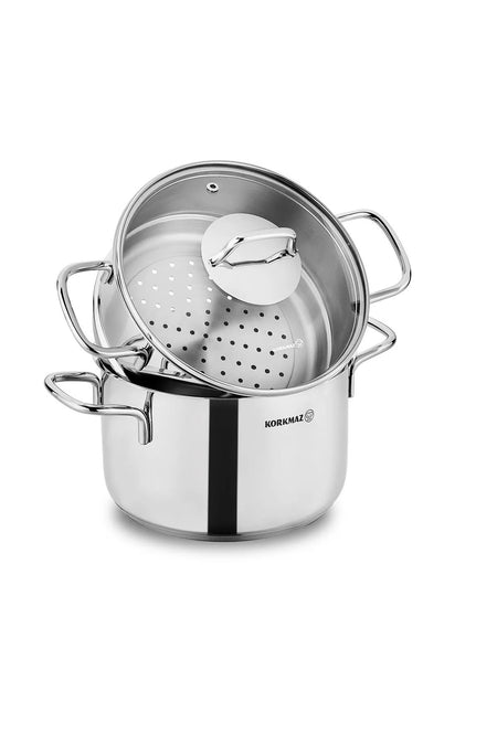 KORKMAZ Perla 24x15.2 cm Kuskus Cookware Set