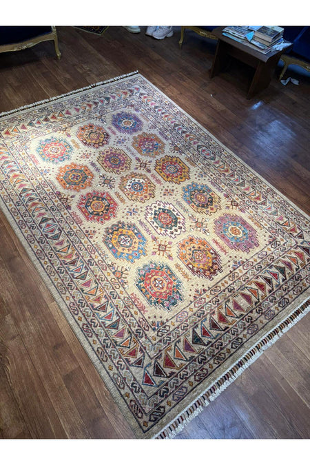 Wool Hand-Woven Afghan Rug