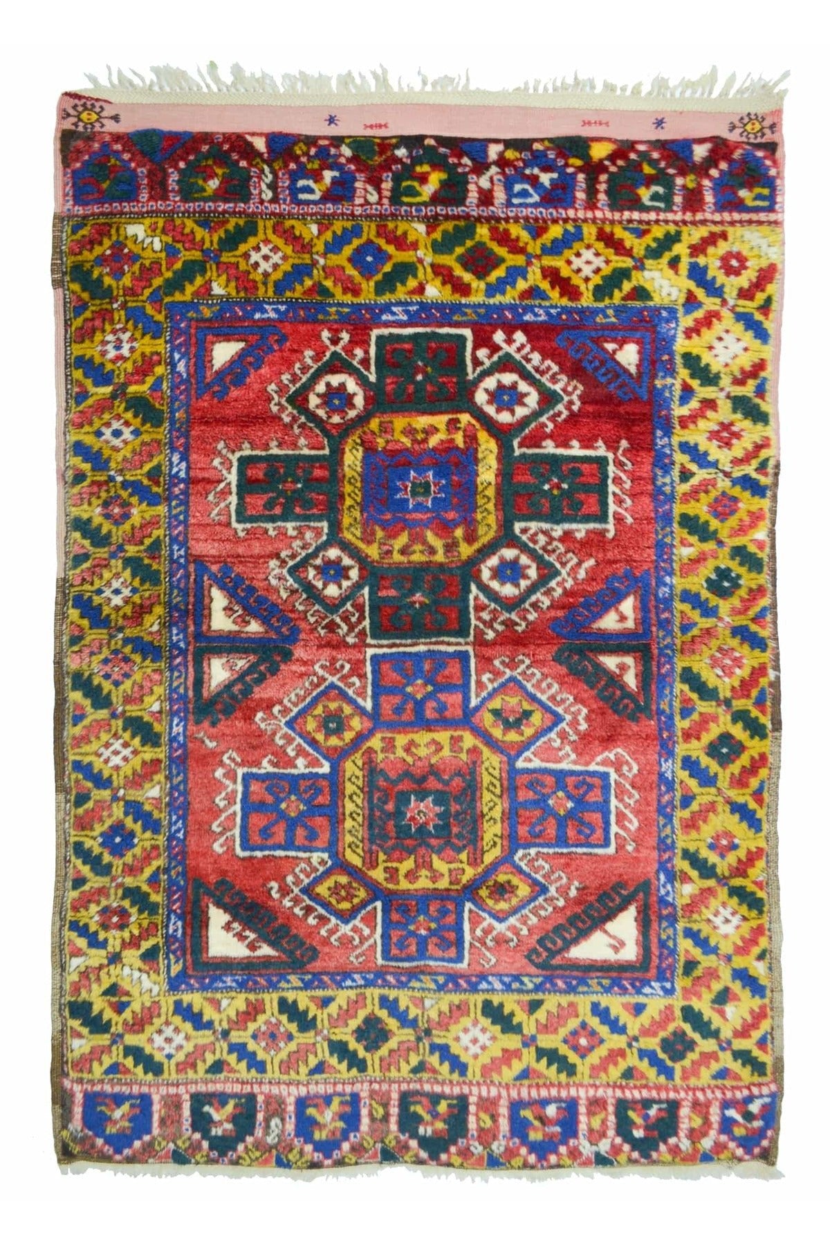 KilimCo. Wool Hand-Woven Vintage Konya Yatak Rug 120x180 cm (2.16 m2) - MALLTURK