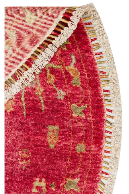 Eko Hali ZARA ZR 08 RED AUTUMN Q Authentic Patterned Special Non-shedding and Easy-to-Clean Tencel Fabric - MALLTURK