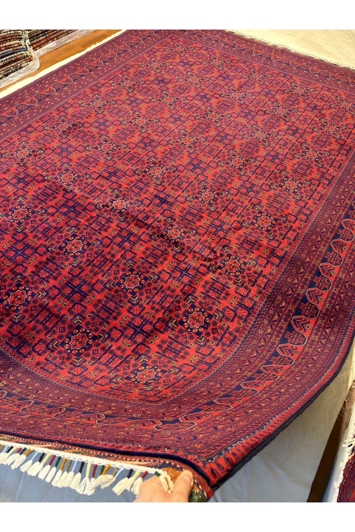 Afgan Rug Hand-Woven 12 Meter Large Living Room Special Offer 100% Wool Natural Dye - MALLTURK