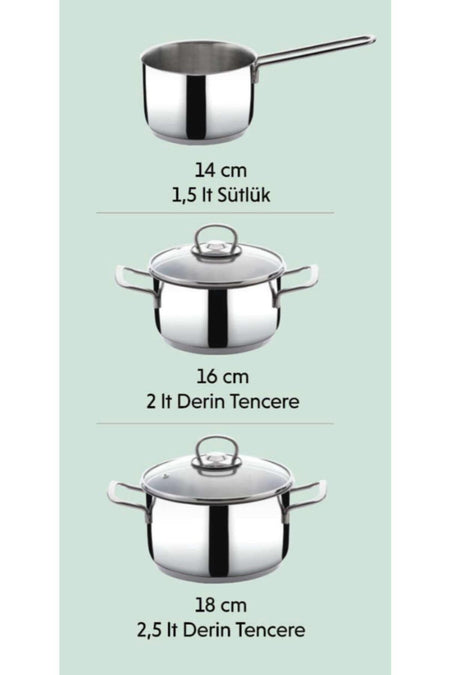 Emsan Yonca 5 Piece Cookware Set - MALLTURK