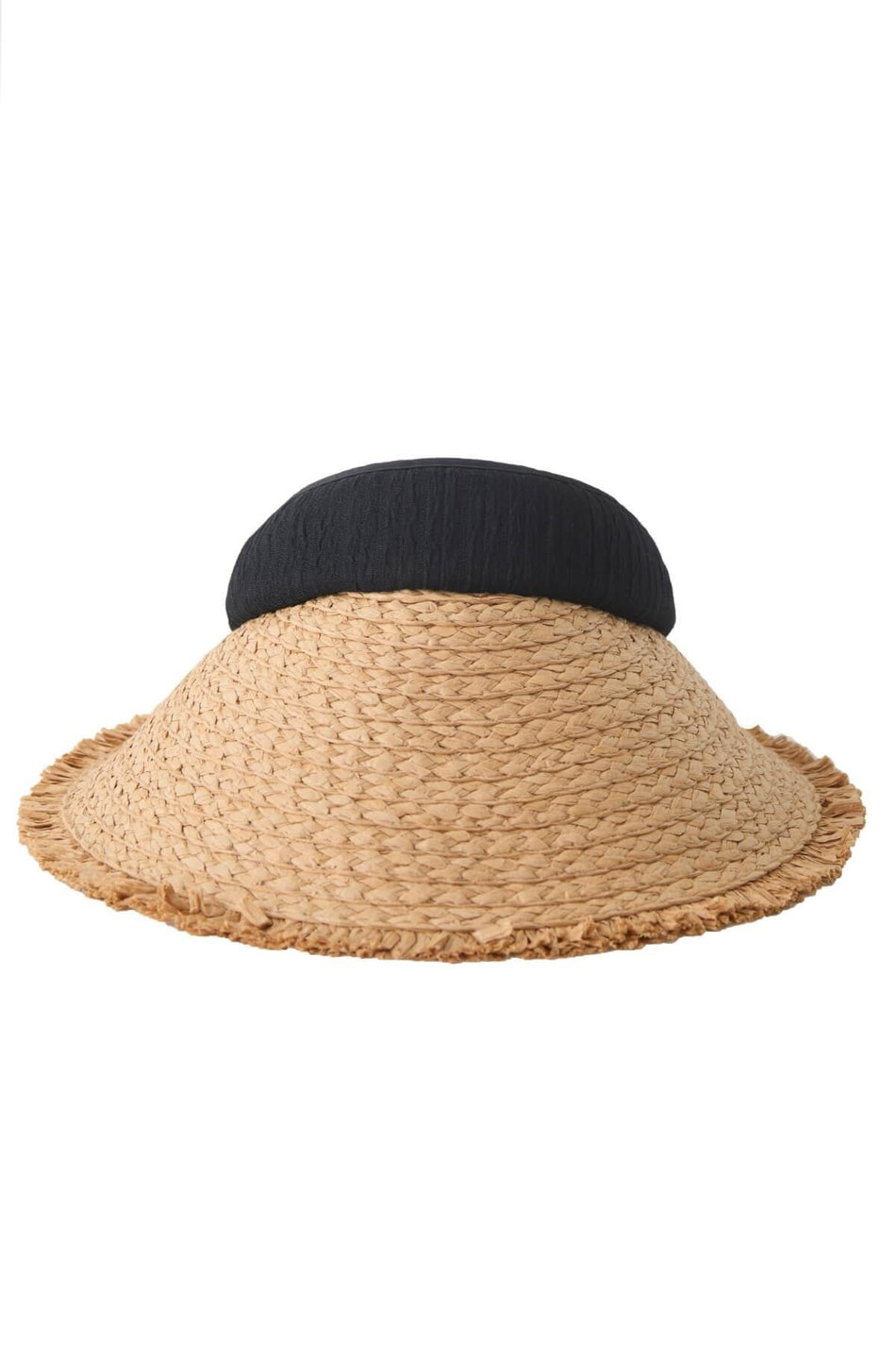 Hasema Black Banded Adjustable Size Knitted Straw Hat HSM-23