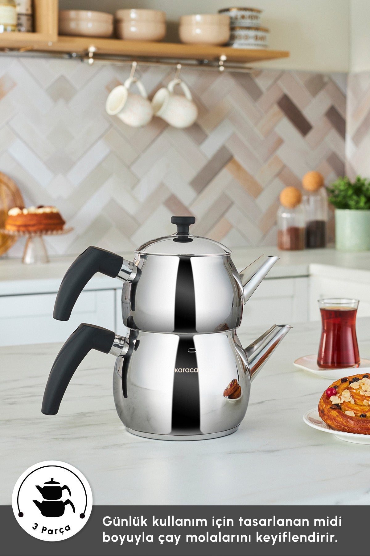 Karaca Alim induction Base Midi Size Teapot - MALLTURK