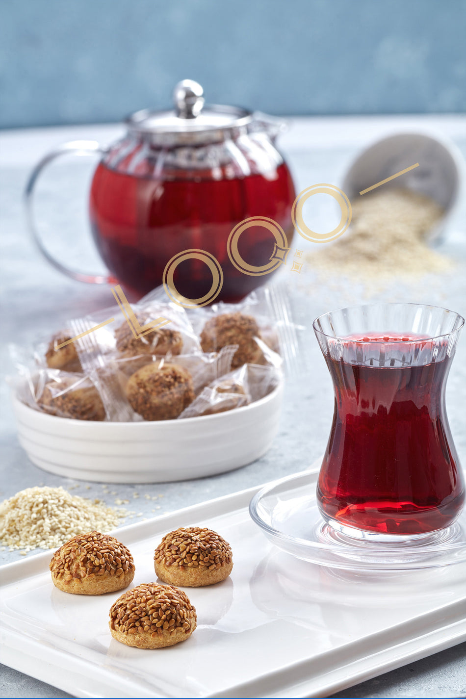 LOQO tuzlu susamli Mini kurabiye 1 kg tek tek paketli 1007