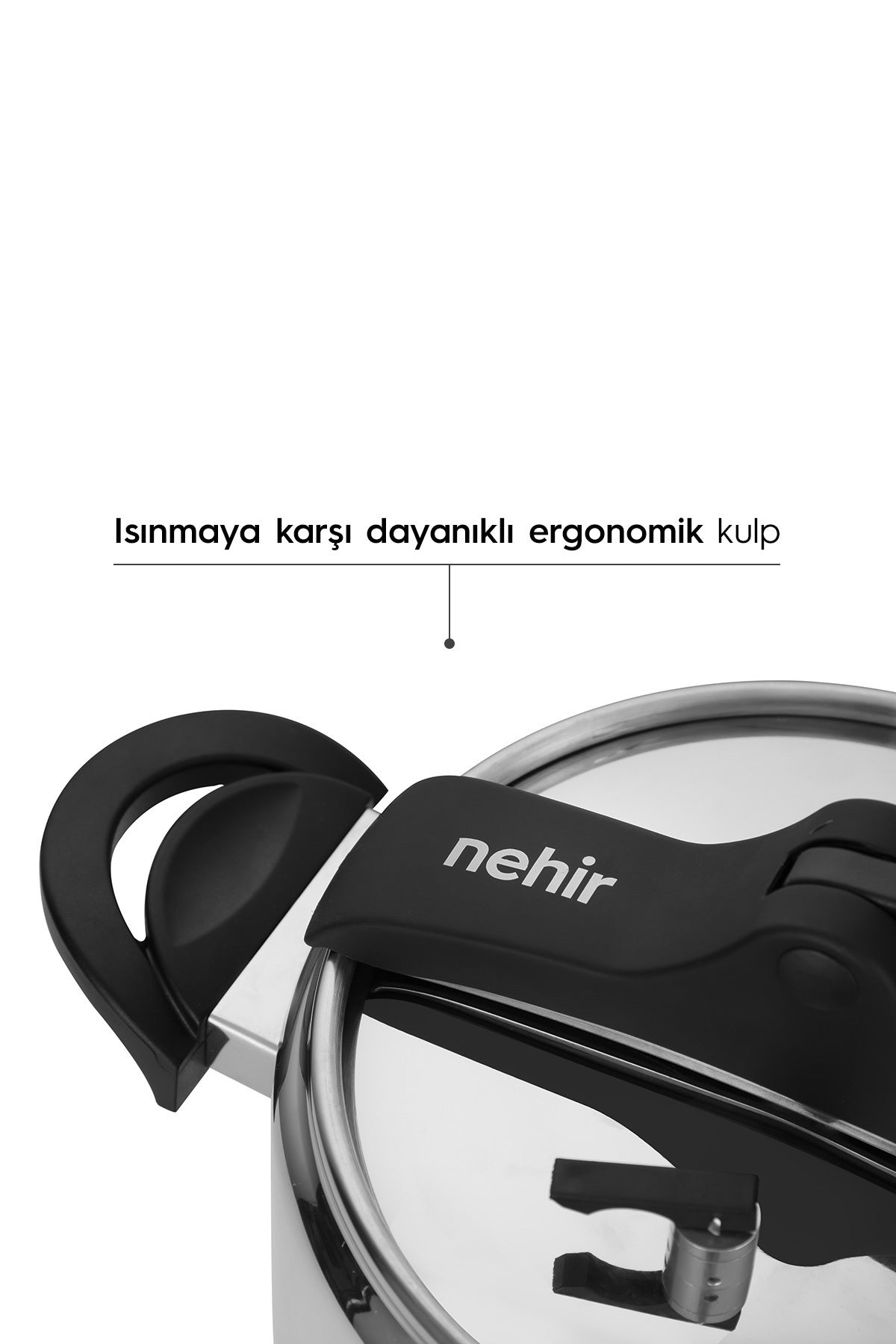 Nehir Silver Trend Stainless Steel Pressure Cooker - MALLTURK