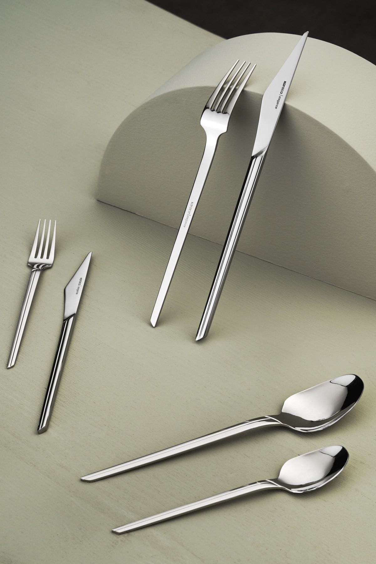 Karaca midway 84 Piece 12 Place Setting Flatware Set - MALLTURK