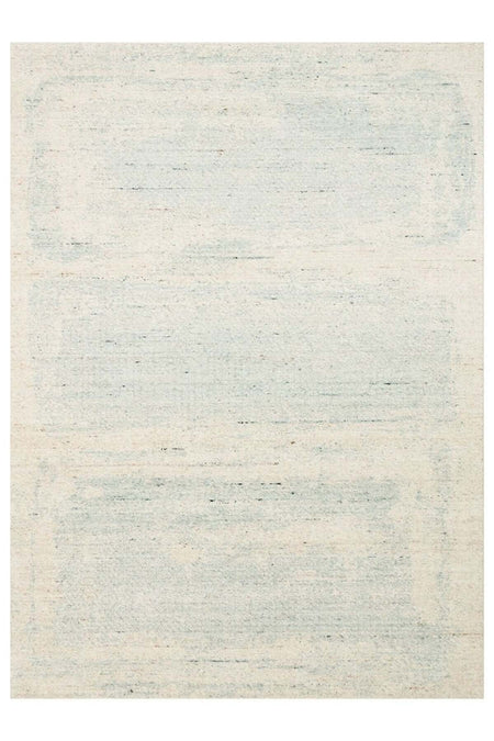 Vog Rug Arken Blue Hand-Woven Wool Viscose Cotton Rug Modern Scandinavian 3D Effect Luxury Living Room Rug - MALLTURK
