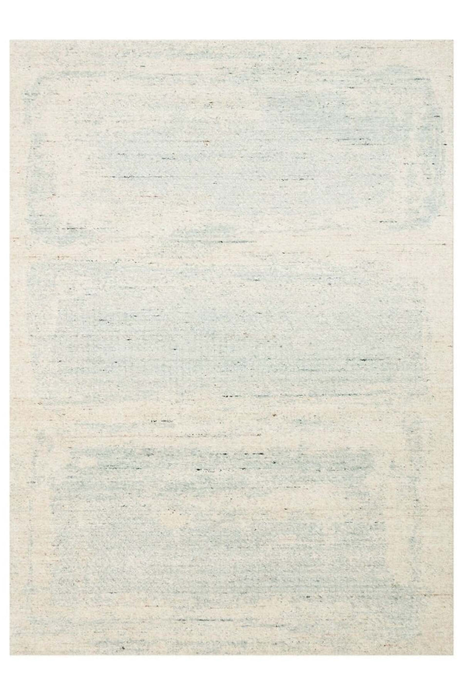 Vog Rug Arken Blue Hand-Woven Wool Viscose Cotton Rug Modern Scandinavian 3D Effect Luxury Living Room Rug - MALLTURK