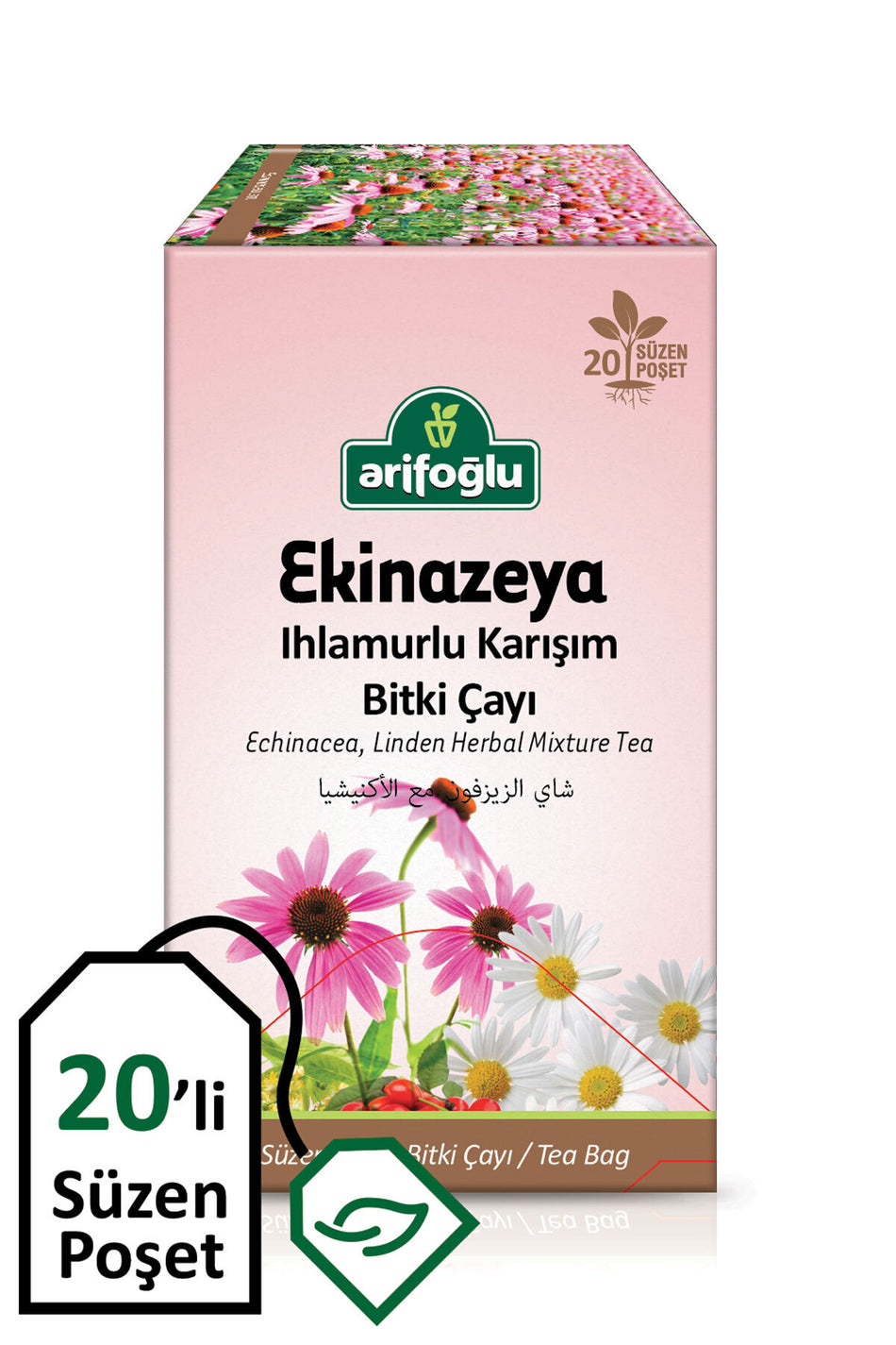 Arifoglu Ekinazeya ihalamurlu Tea Filtered Bag 20 pcs - MALLTURK