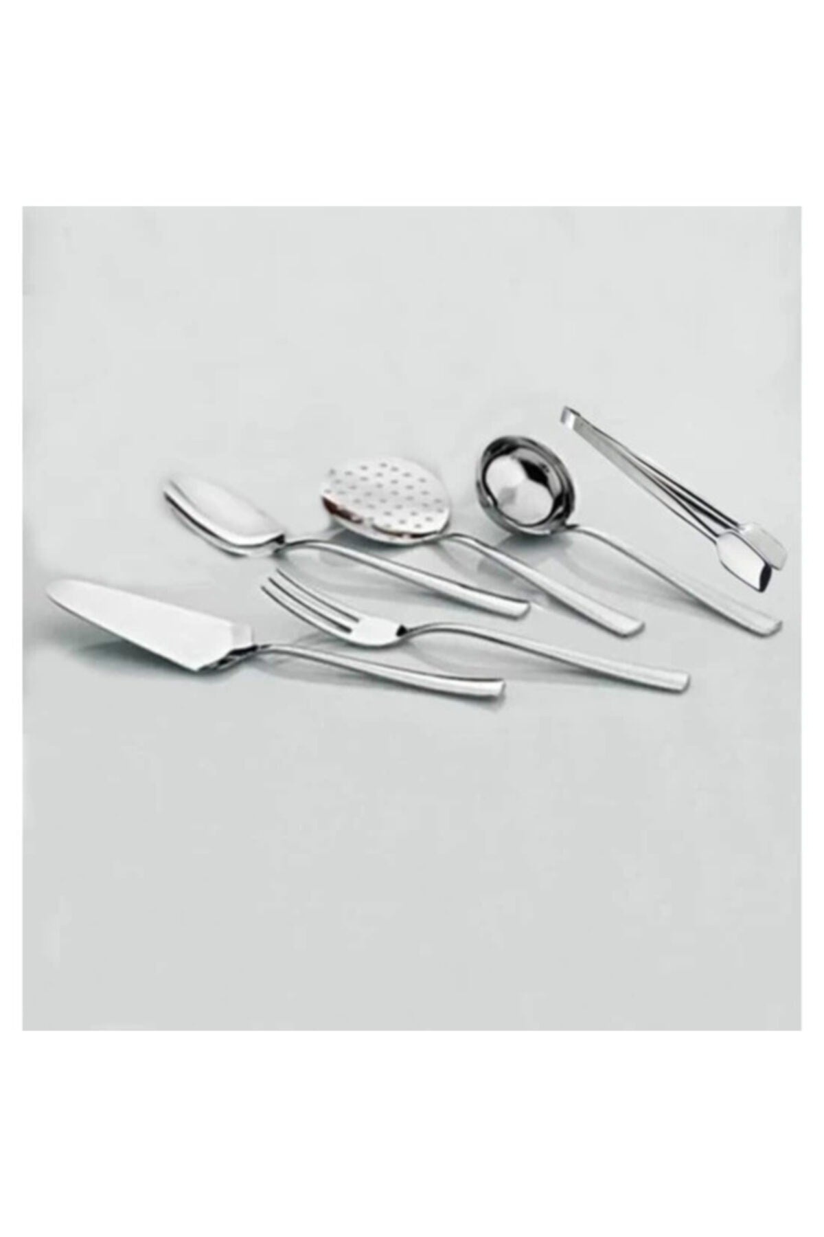 Nehir sahra Plain 6 Piece Serving Utensil Set - MALLTURK