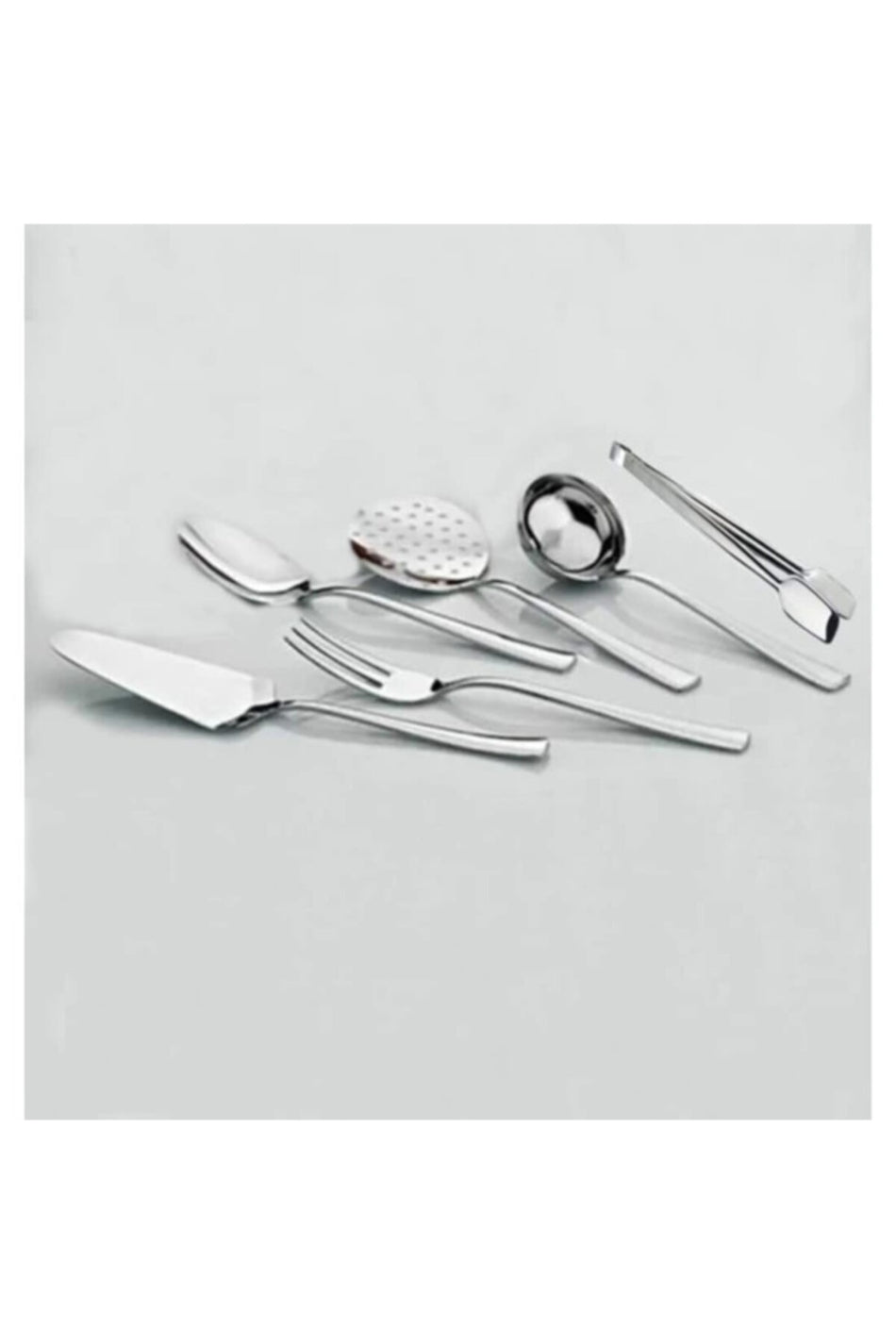 Nehir sahra Plain 6 Piece Serving Utensil Set - MALLTURK