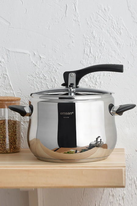 Emsan Burcu Stainless Steel Pressure Cooker 4 Lt - MALLTURK