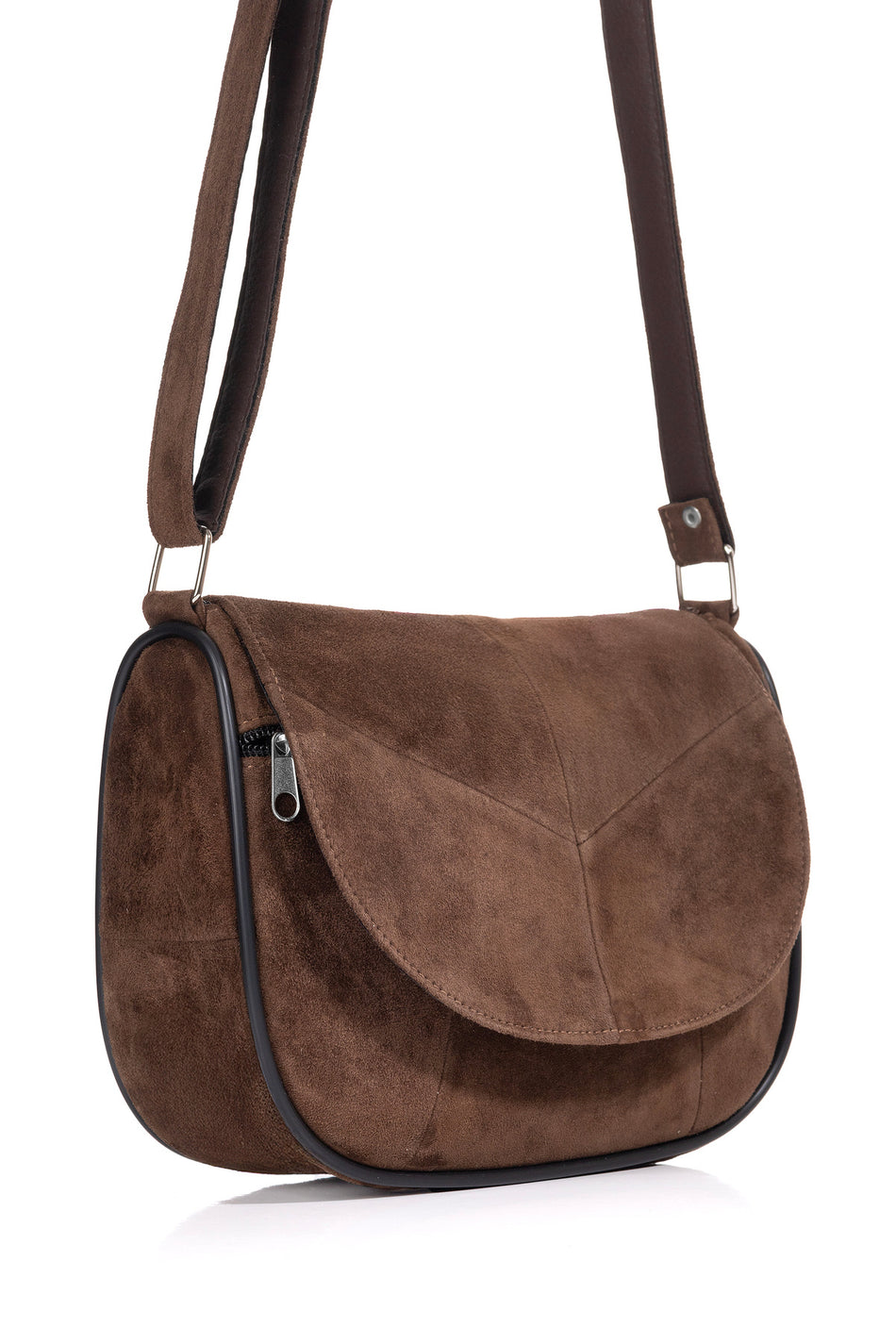 Fubileather Genuine Leather Suede Midi Casual Women's Shoulder Bag
