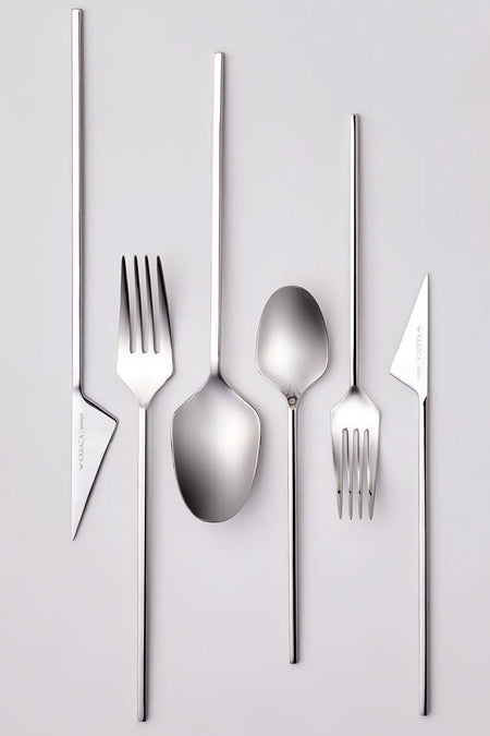 Karaca visal 316 Steel 84 Piece 12 Place Setting premium Flatware Set Boxed - MALLTURK