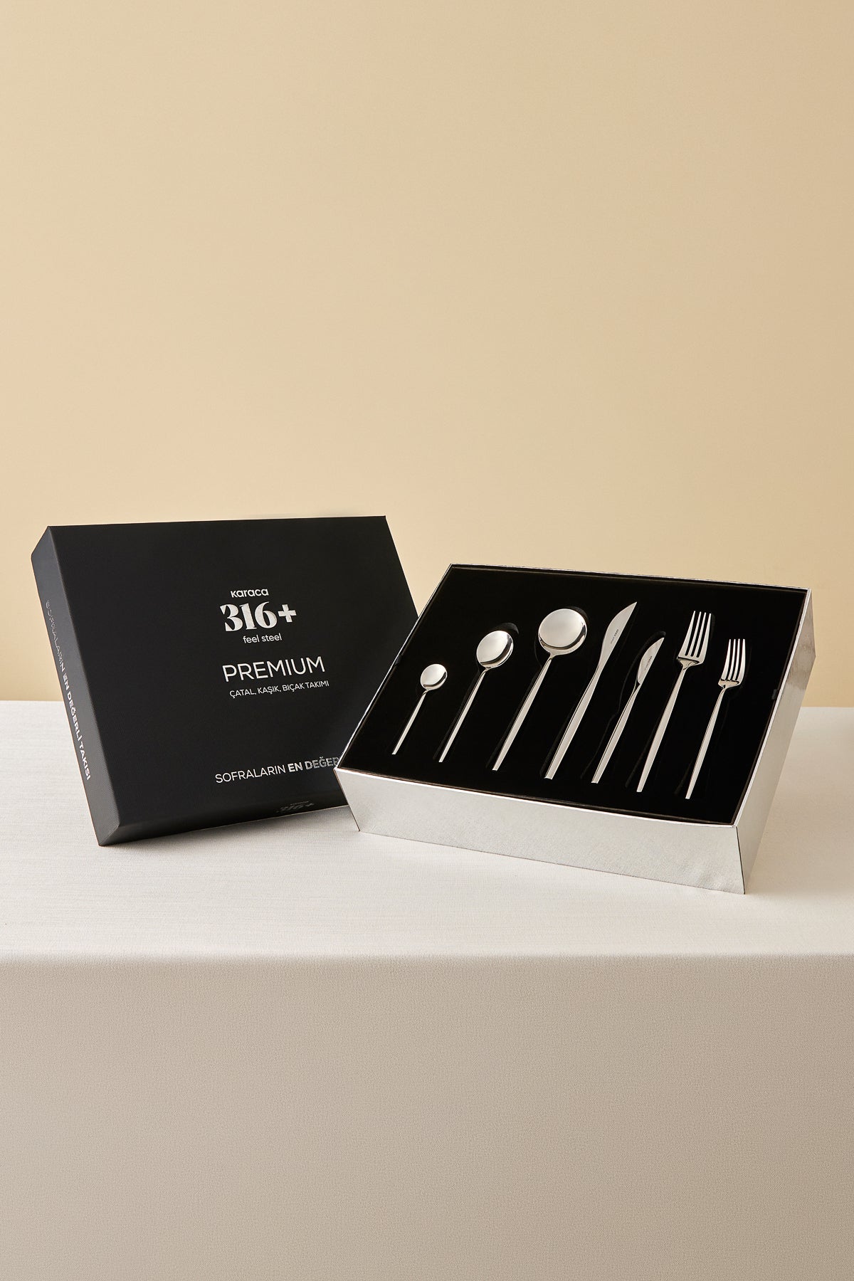 Karaca mild 316 Steel 84 Piece 12 Place Setting premium Flatware Set - MALLTURK