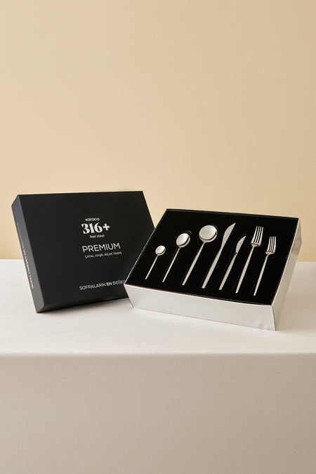 Karaca mild 316 Steel 84 Piece 12 Place Setting premium Flatware Set - MALLTURK