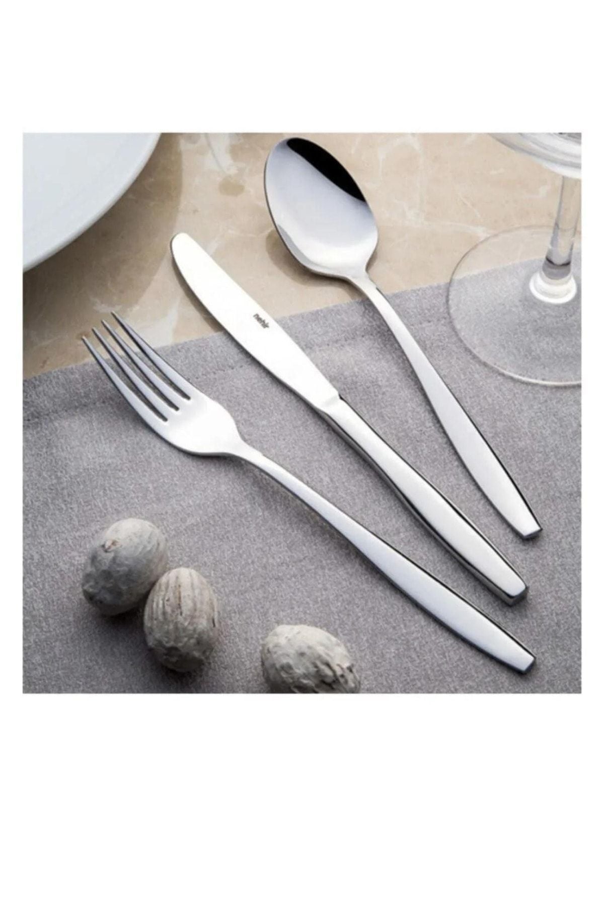 Nehir sahra Plain 89 Piece Flatware Set 9541850 - MALLTURK