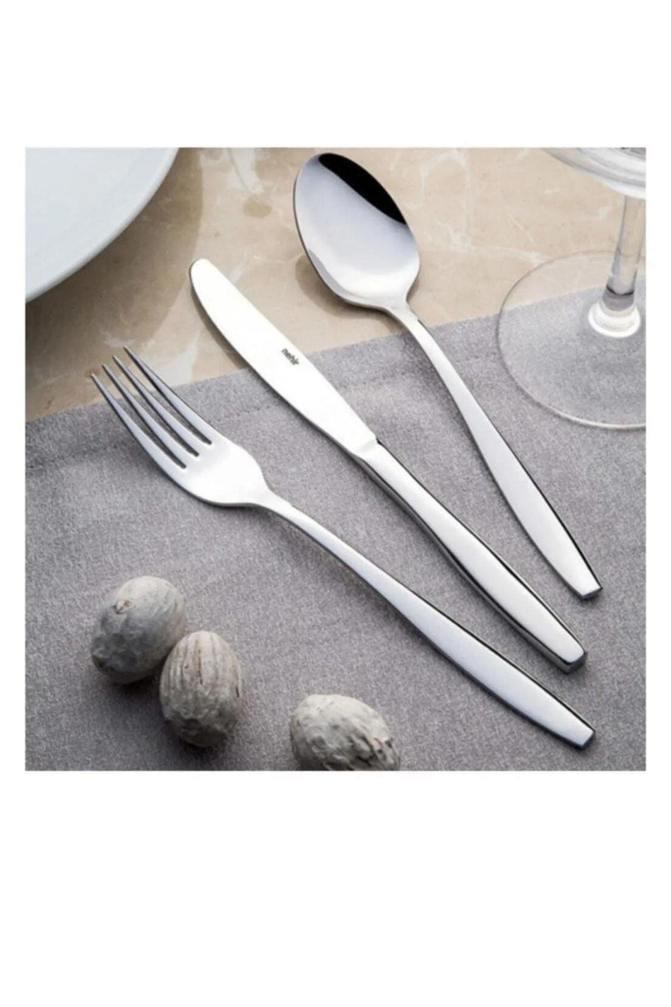 Nehir sahra Plain 89 Piece Flatware Set 9541850 - MALLTURK