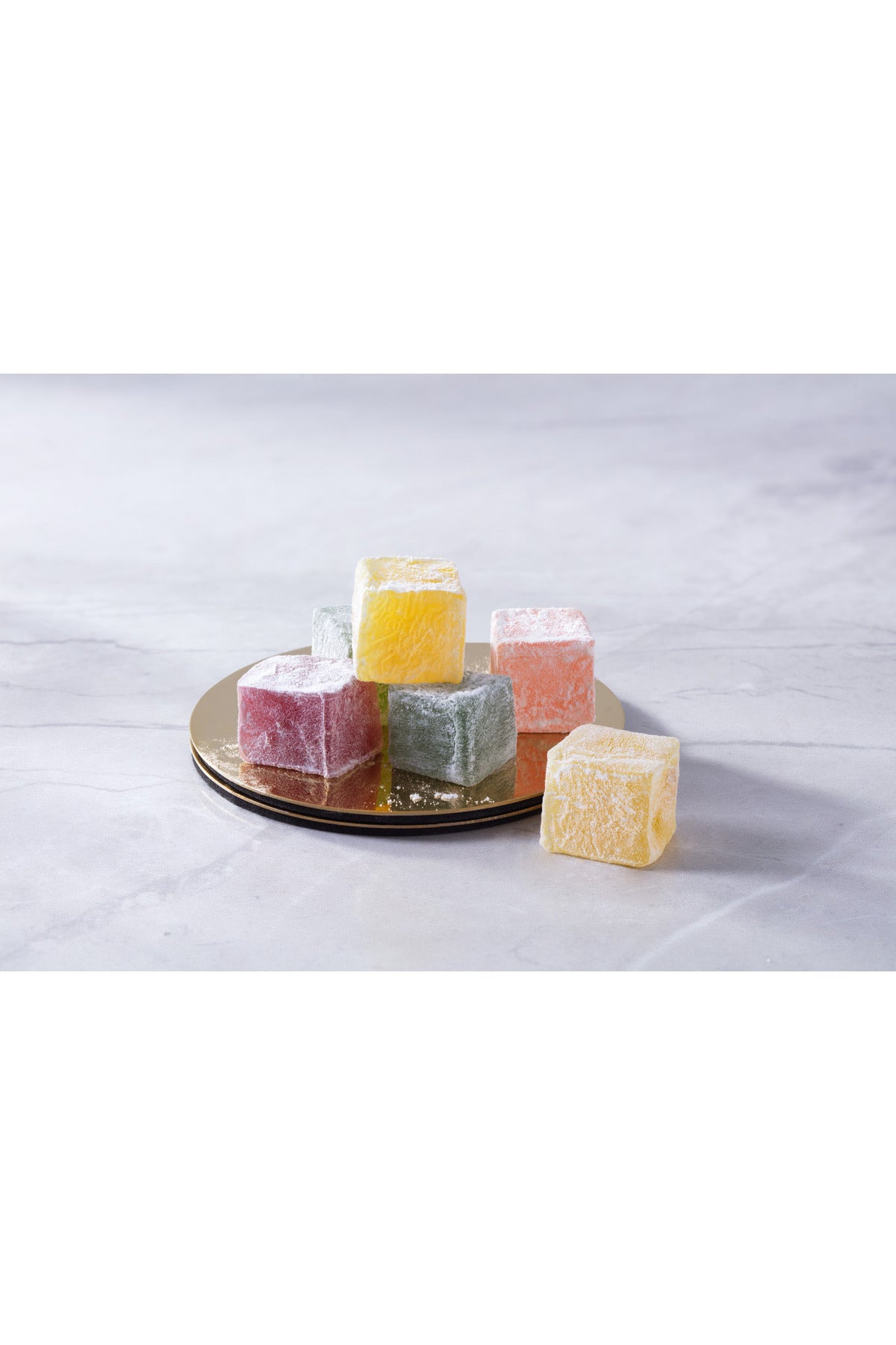 MESHUR safranbolu lokumcusu metal kutuda Assorted Flavored Turkish Delight 1 kg - MALLTURK