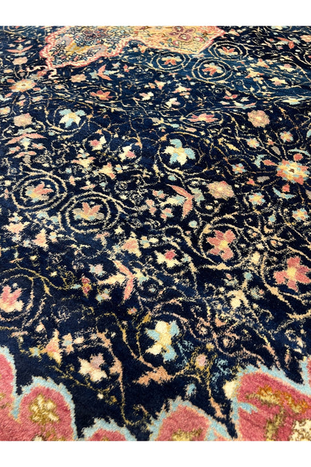 RD RAMAZAN DAG Hand Rug Art Hand-Woven Antique Feshane Rug Osmanli Design 120 Yas Old Size 370x240 - MALLTURK