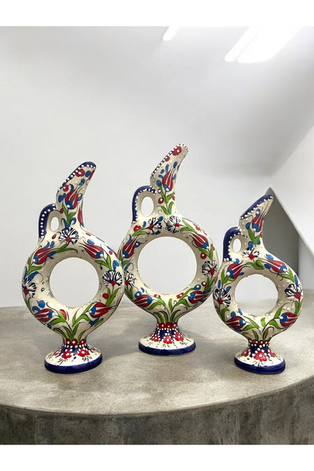 STORESZA Handmade Hittite Vase - Ceramic Art Decorative Set - MALLTURK