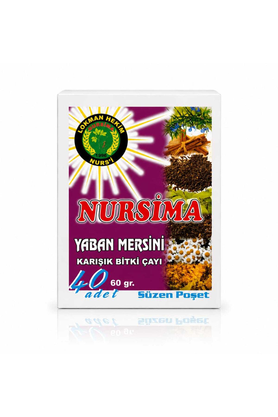 Nursima Blueberry Mixed Herbal Tea, 40 Filter Bags
