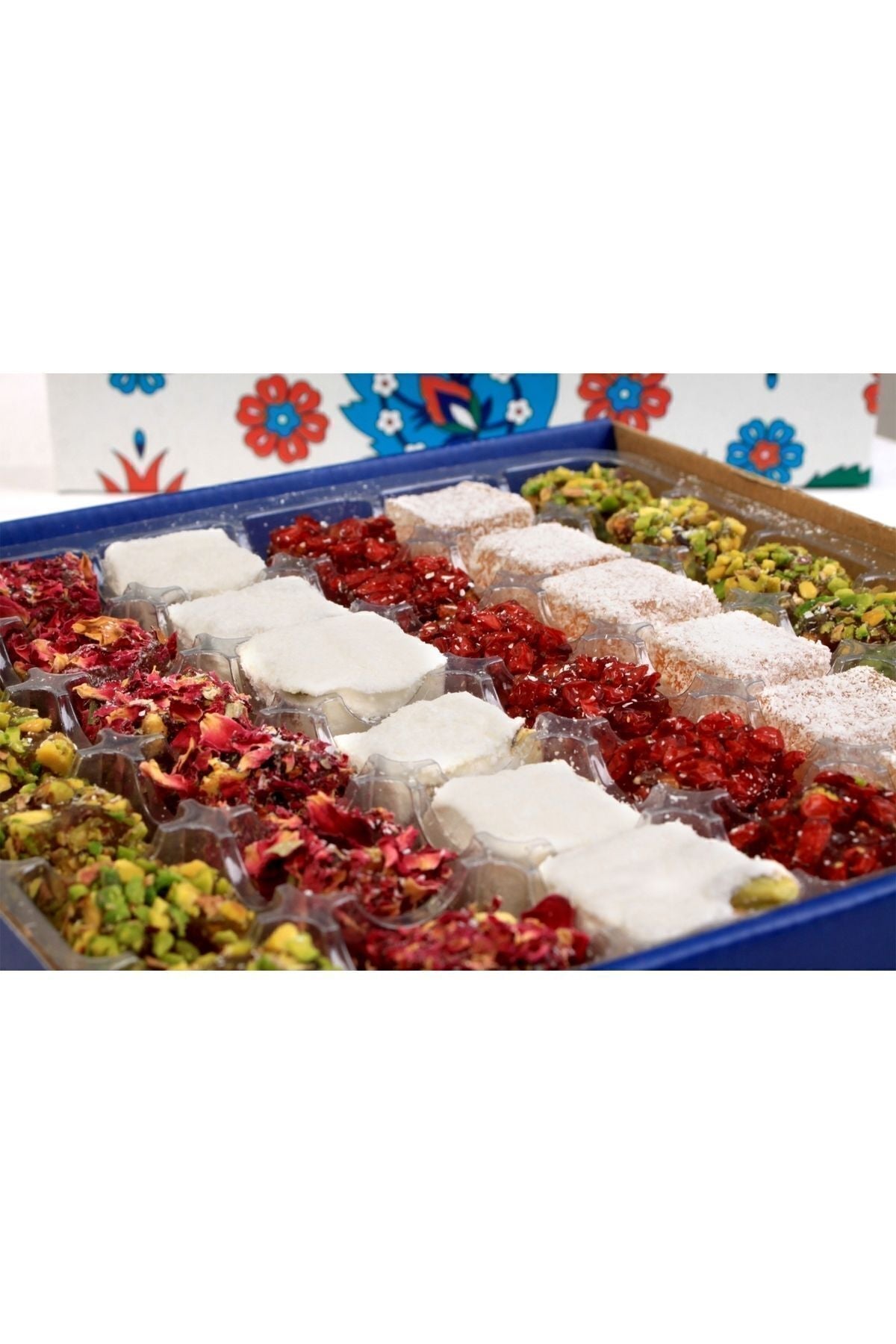 LOQO Pistachio Premium Assorted Gift Box kutu Turkish Delight ozel kumas canta hediyeli net 500gr - MALLTURK