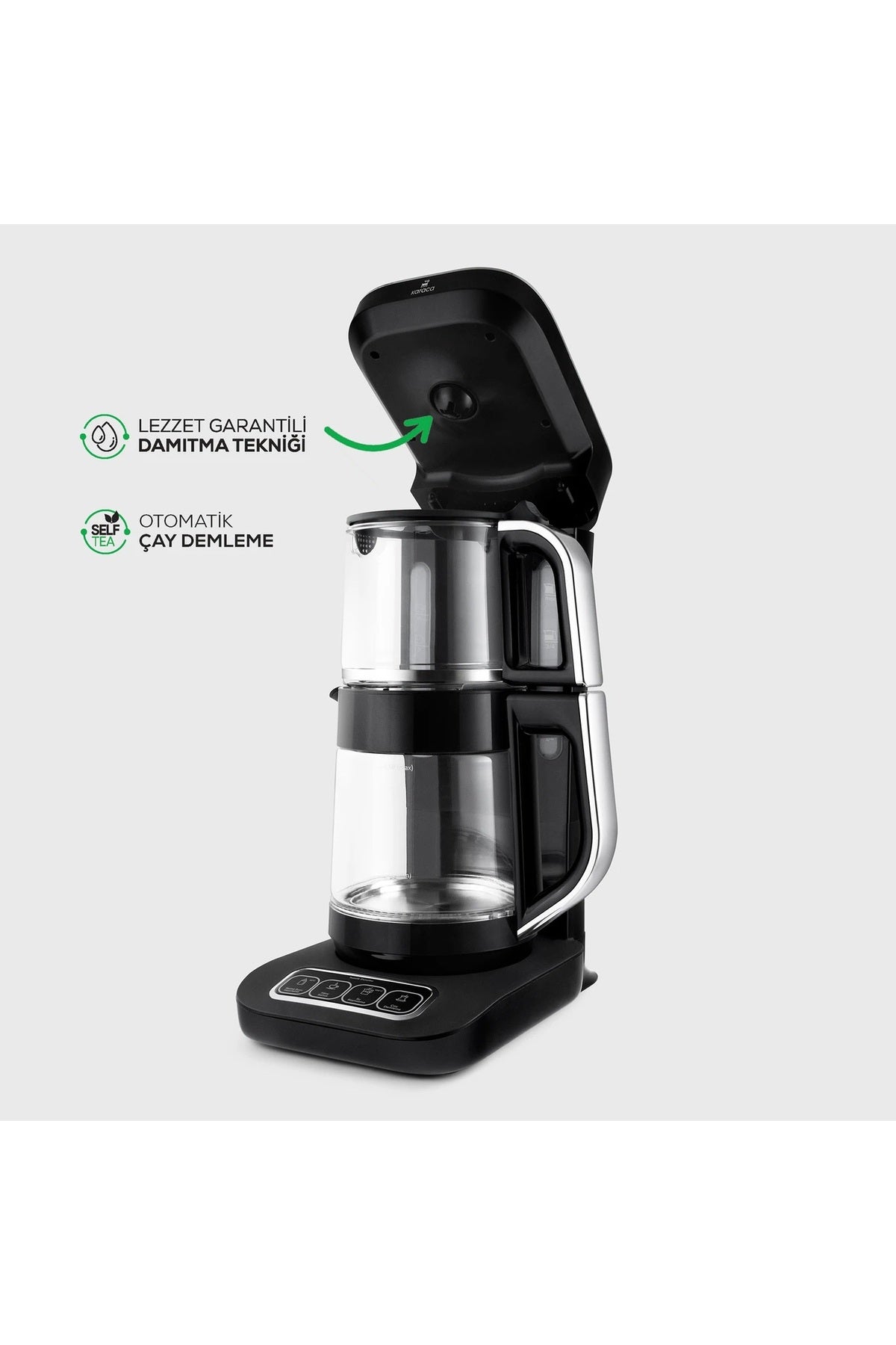Karaca Tea Lover Robotea Pro 4 in 1 Talking Tea Maker, Water Heater, Filter Coffee Maker - MALLTURK