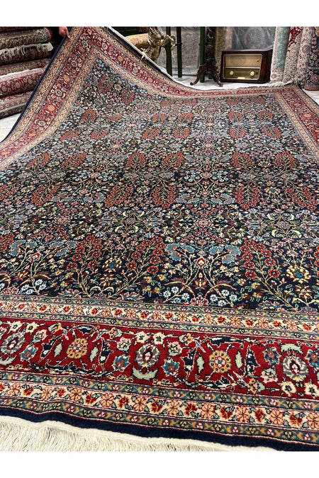RD RAMAZAN DAG Hand Rug Art Hand-Woven Hereke Rug Seven Mountains Flower Premium Quality Size 365x253 - MALLTURK