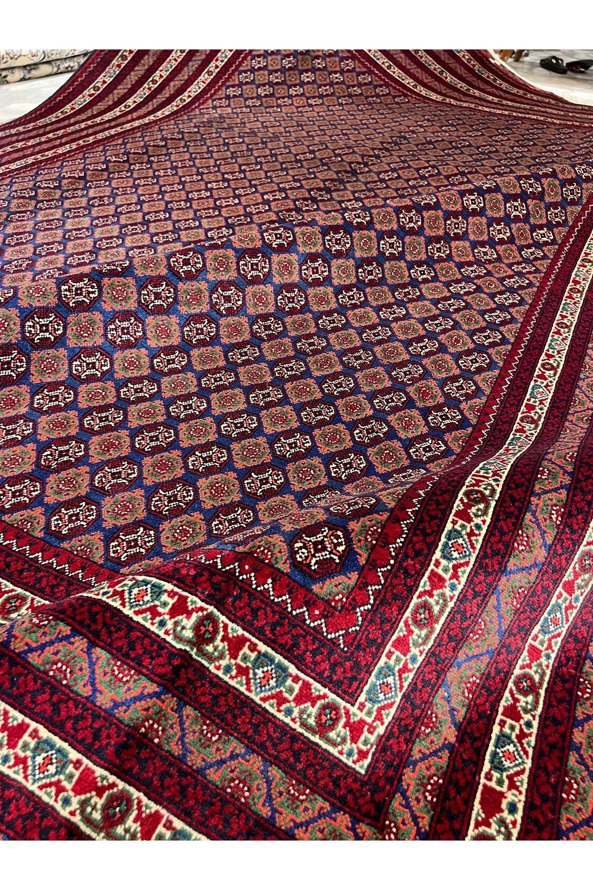 RD RAMAZAN DAG Hand Rug Art Hand-Woven Afgan Hoca Roshnai Rug Premium Quality Size 300x200 - MALLTURK