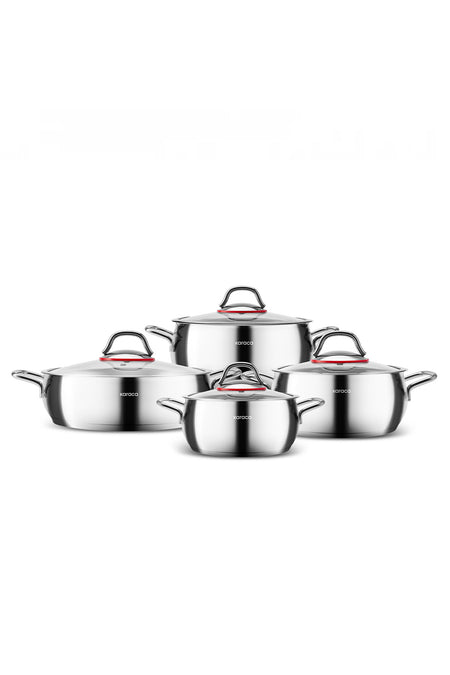 Karaca Emirgan Induction Compatible 8 Piece Cookware Set - MALLTURK