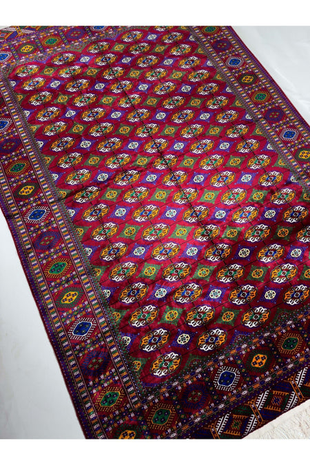 ADALI Hand-Woven Silk Turkmen Rug, Siki Dokumasiyla Ev Dekorasyonunuza Siklik Katin