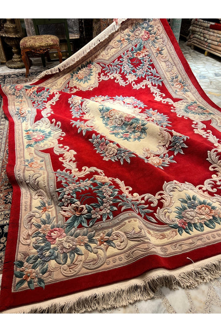 RD RAMAZAN DAG Hand Rug Art Hand-Woven Embossed Chinese Rug Red Color Size 320x245 - MALLTURK