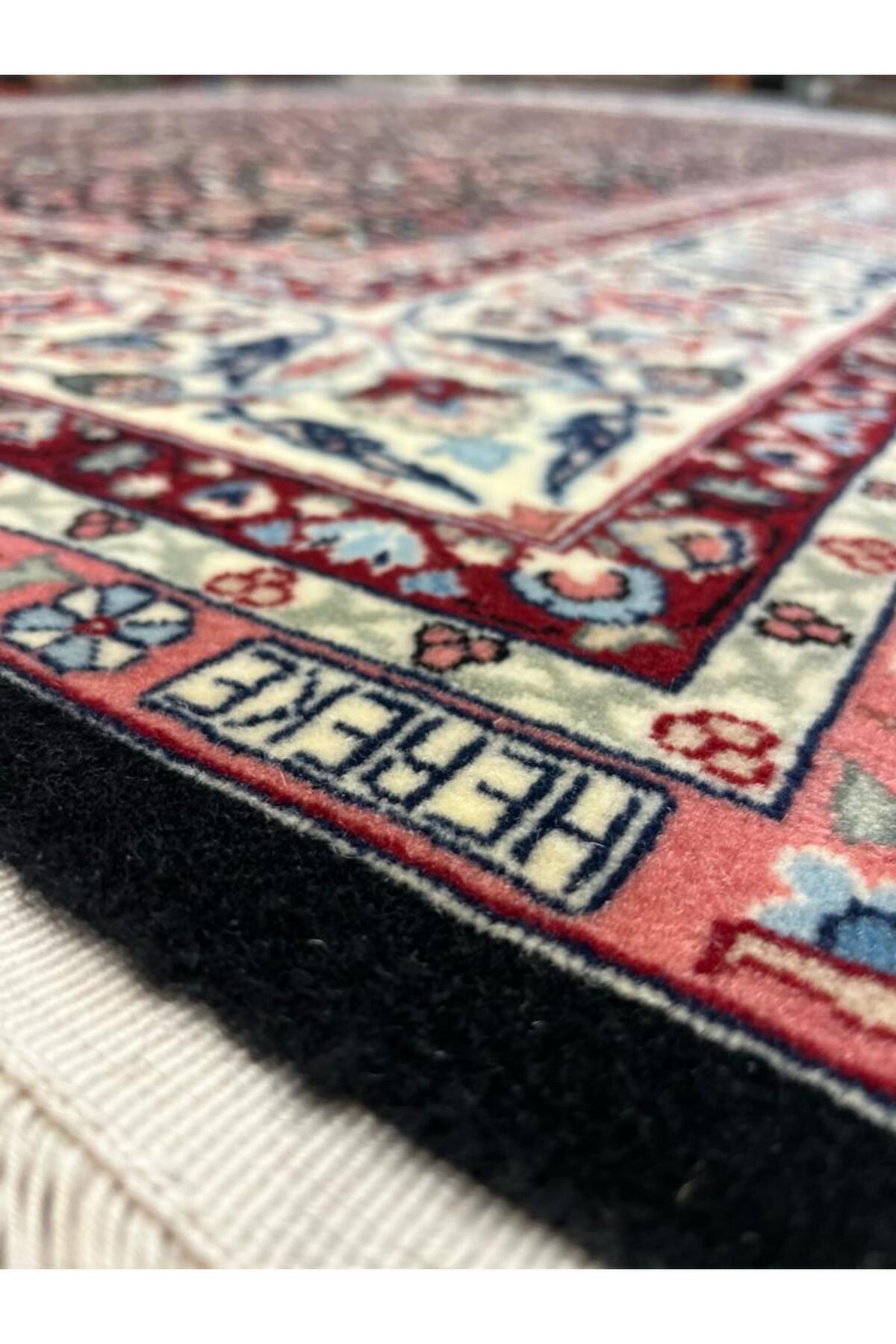FT Halicilik Sumerbank Hereke Hand-Woven Rug Black Zemin Seven Mountains Flower Deseni- [200 cm * 290 cm ] - MALLTURK