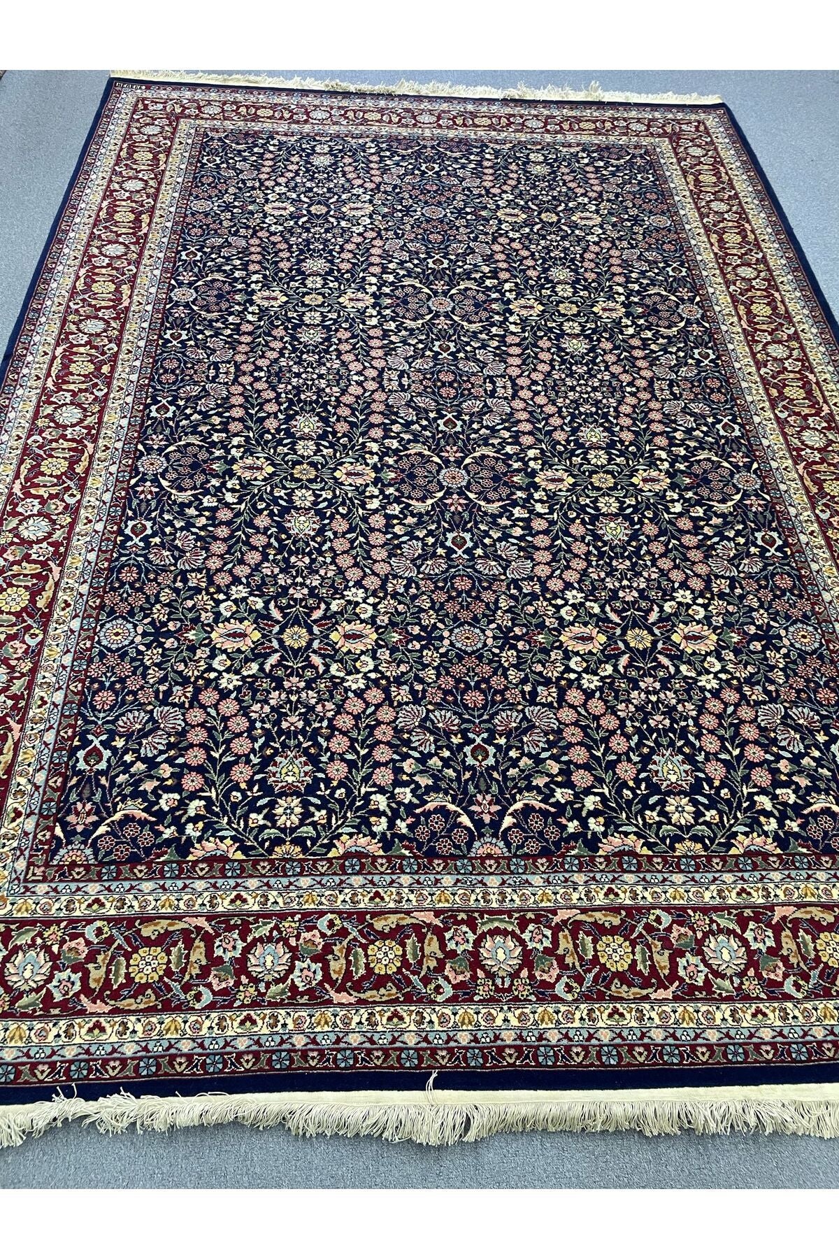 RD RAMAZAN DAG Hand Rug Art Hand-Woven Hereke Rug Signed Seven Mountains Flower Size 300x200 - MALLTURK