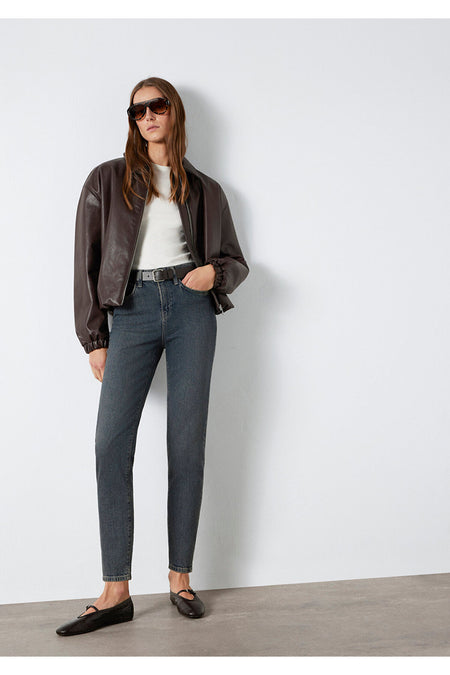 Cindy Premium Mavi Dark Jeans 100277-89936 - MALLTURK