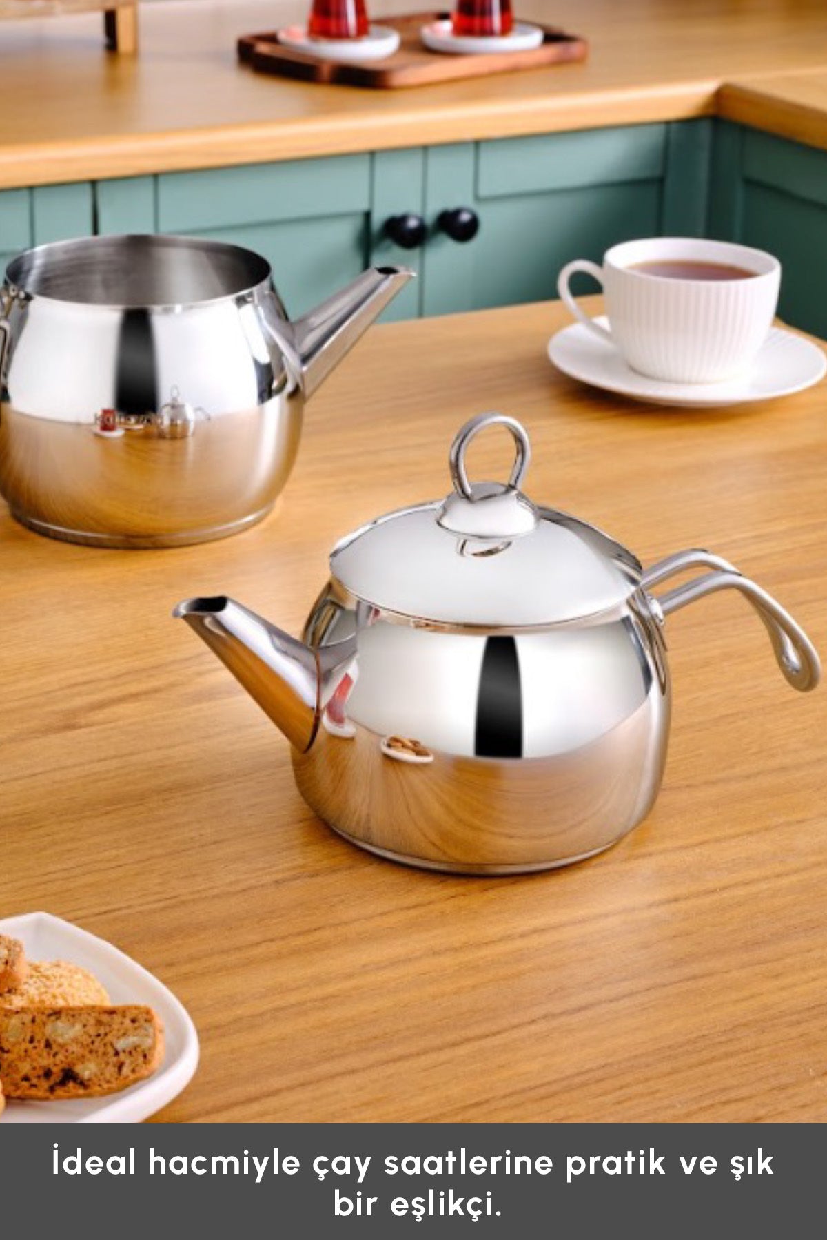 Karaca Belinay induction Base Midi Metal Teapot Set - MALLTURK