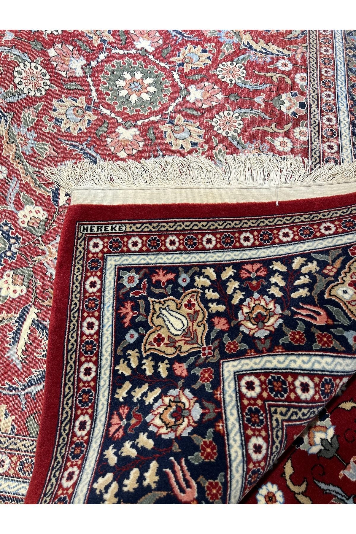 RD RAMAZAN DAG Hand Rug Art Hand-Woven Hereke Rug Signed Premium Quality Cotton Base Wool Weave Natural Dye Size 3x2 - MALLTURK