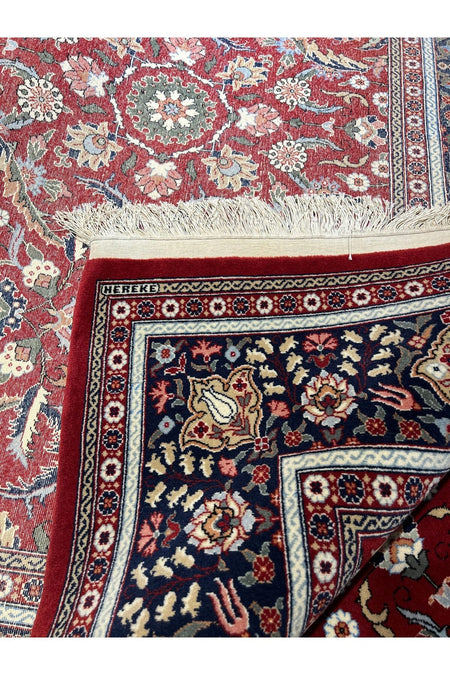 RD RAMAZAN DAG Hand Rug Art Hand-Woven Hereke Rug Signed Premium Quality Cotton Base Wool Weave Natural Dye Size 3x2 - MALLTURK