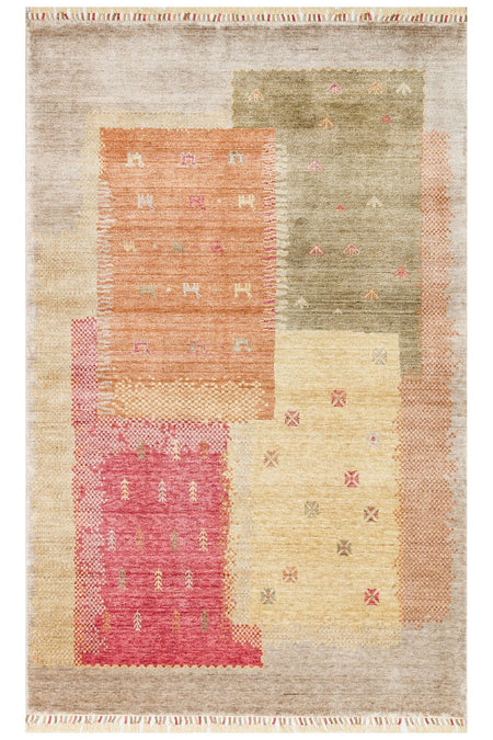 Eko Hali Zara ZR 07 Beige Autumn Authentic Patterned Modern Usak Carpet, Handcrafted on Special Looms. - MALLTURK