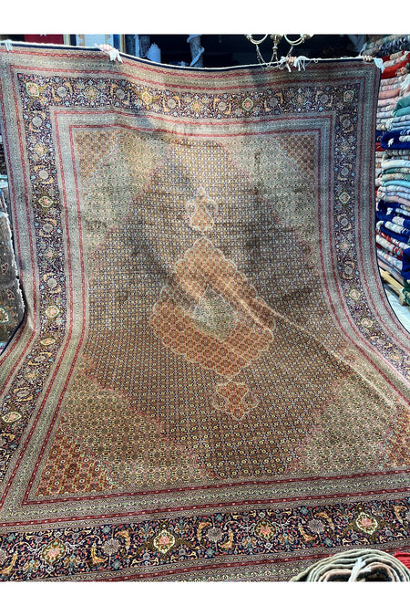 RD RAMAZAN DAG Hand Rug Art Hand-Woven Iranian Mahi Rug Wool Blend Premium Quality Size 400x300 - MALLTURK