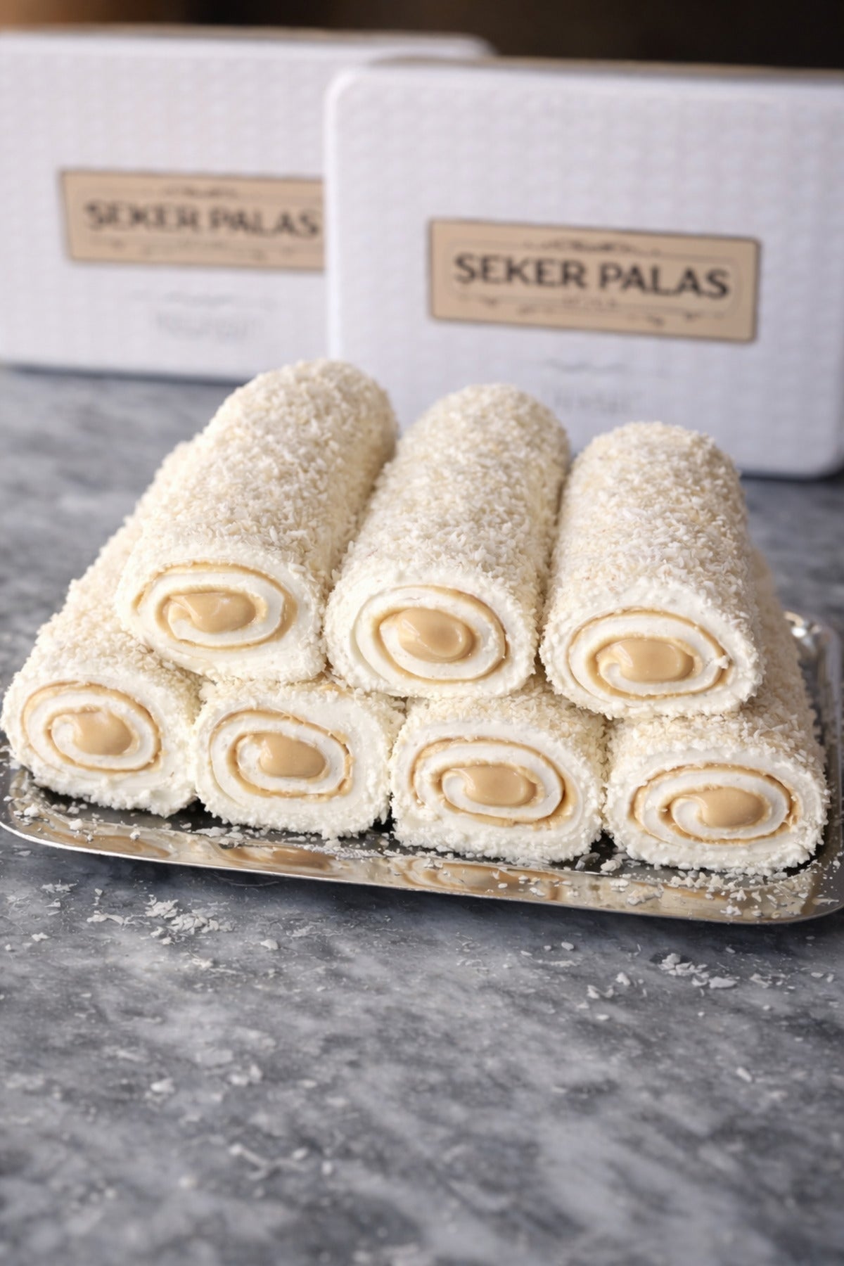 SEKER palas Afyon Style Hazelnut Cream Turkish Delight 1 kg - MALLTURK