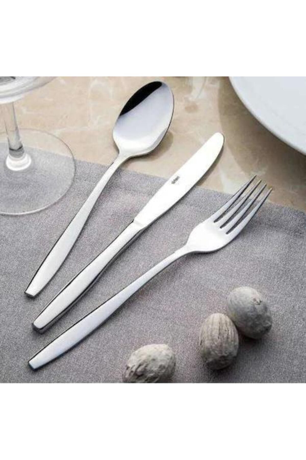 Nehir sahra Spoon Fork Set 84 Piece Spoon Fork Set Set 12 Place Setting - MALLTURK