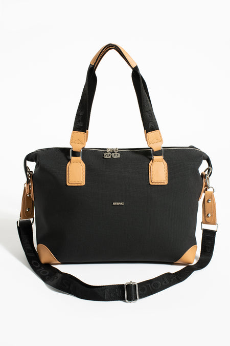 Just Polo Women's Hand and Shoulder Bag, Large Size, Black - MALLTURK