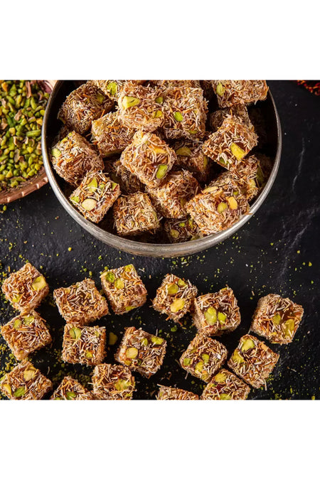 Pirsefa Pistachio Kadayif Double Roasted Turkish Delight 400 g kutu - MALLTURK