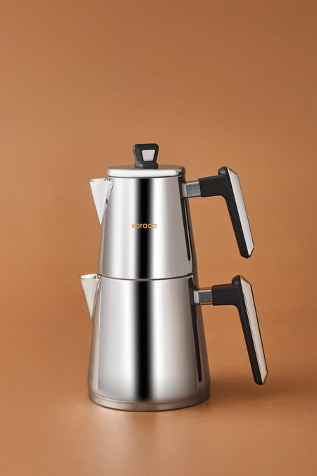 Karaca Space Powersteel Pro 316+ Stainless Steel induction Base Midi Teapot Set - MALLTURK
